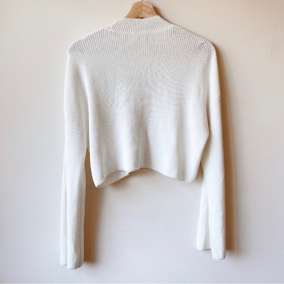 ARITZIA WILFRED White Cropped Mock Sweater - Picture 5 of 5